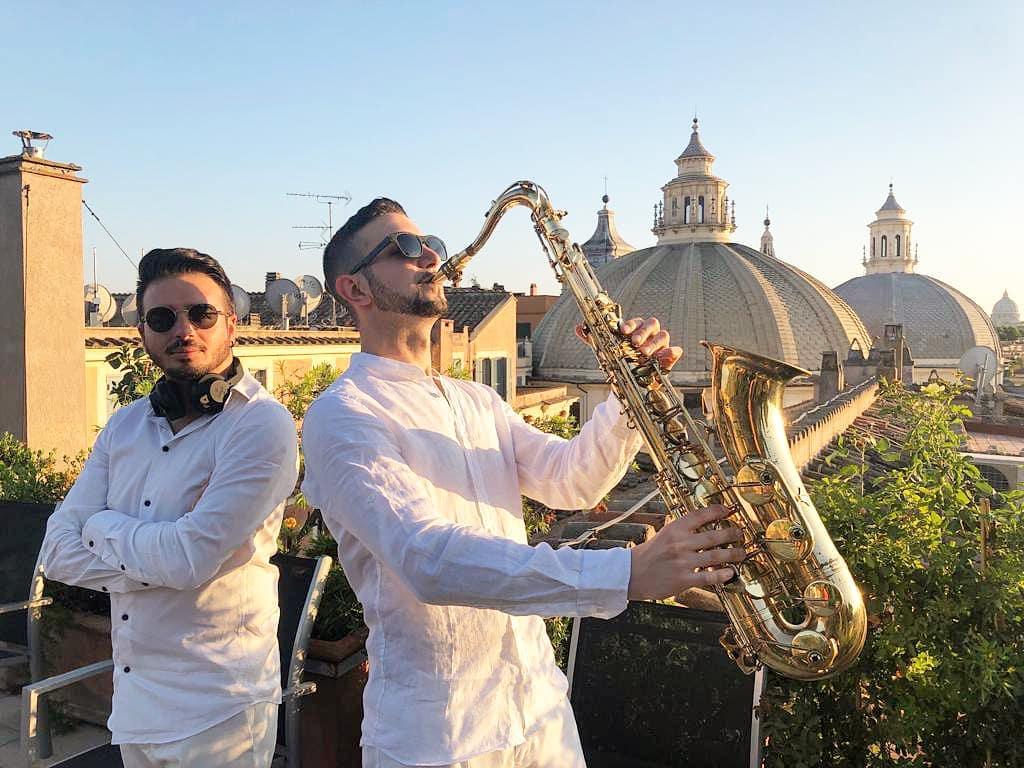 Musicista Sax Elegante